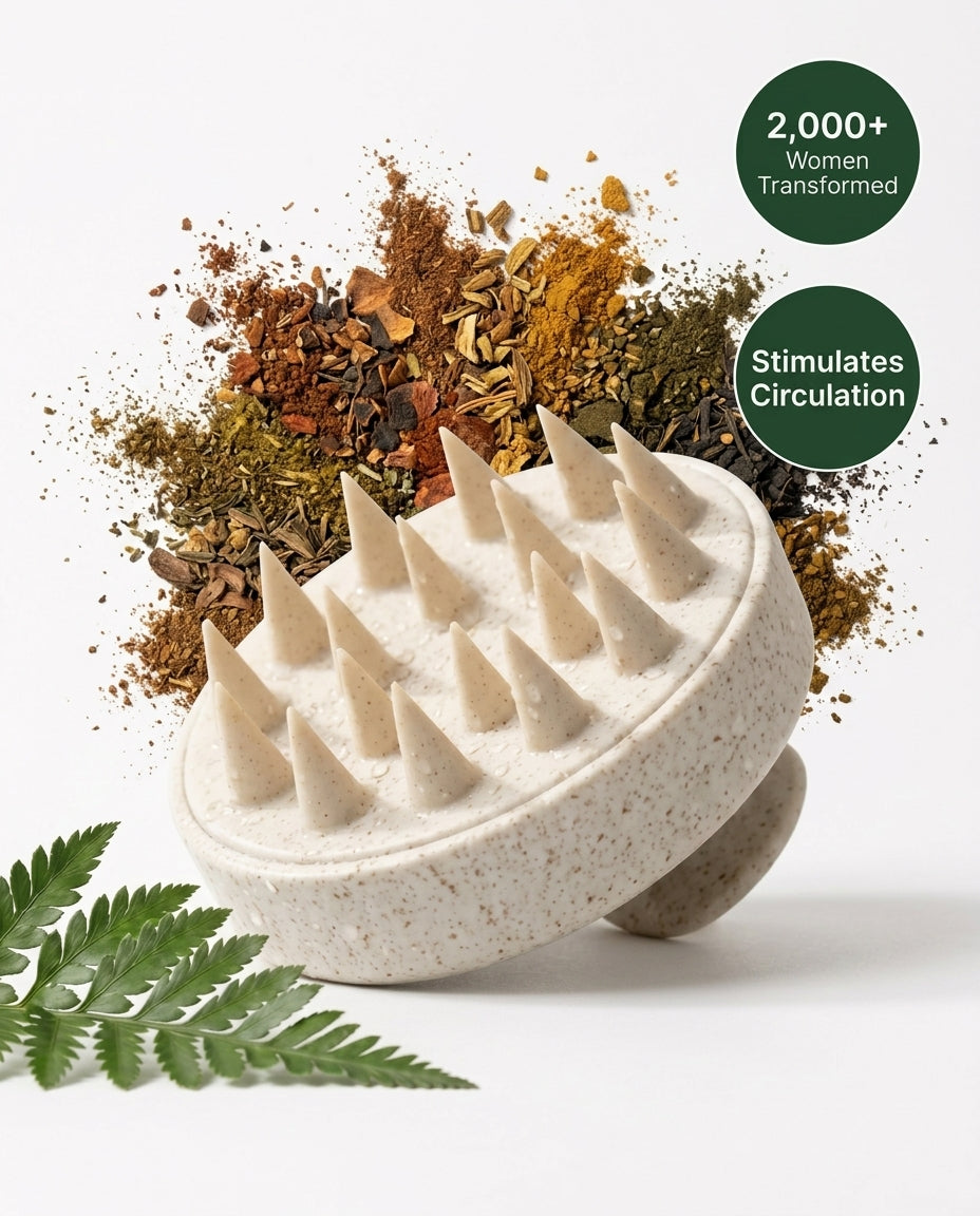 Scalp Stimulator - Botanical Massage Brush