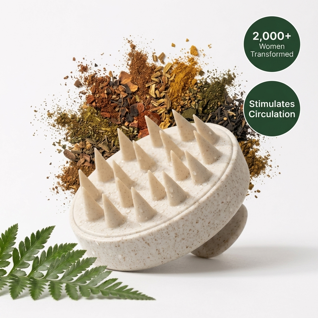 Scalp Stimulator - Botanical Massage Brush